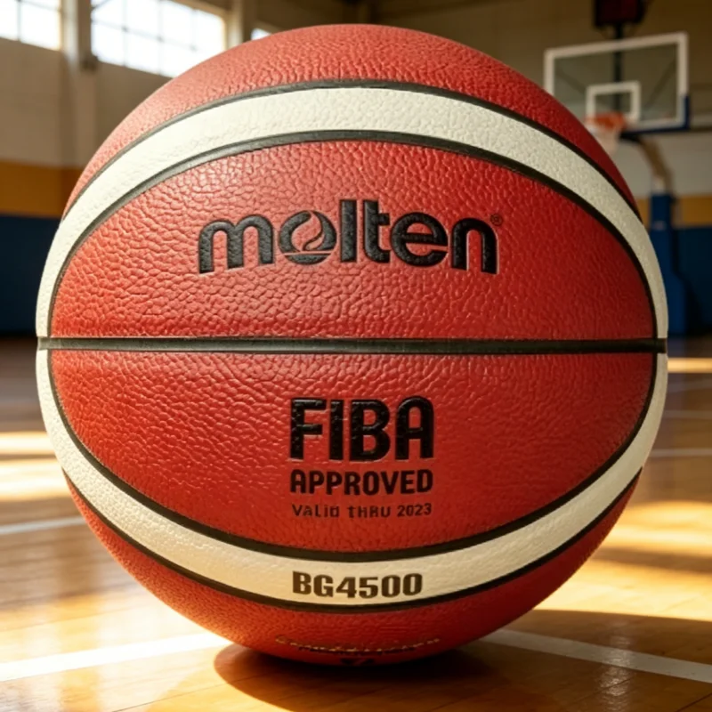 Balón de Baloncesto Molten BG4500 Talla 7 6 5, Balón de PU para Interior y Exterior, Certificación Oficial, Balón de Competición