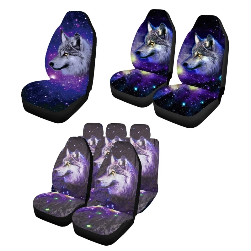 Car for Seat Cover Universal Animal Wolf Printing Protectors For Men Women Full Cover Front or Rear Wolf Pattern Dropshipping