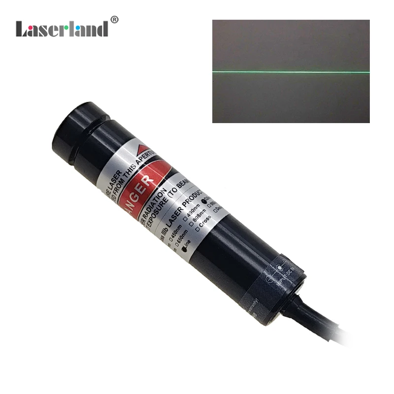 520nm 30mW Green Laser Line Module Diode for Alignment Sawmill Wood Fabric Cutting Cutter 16mm