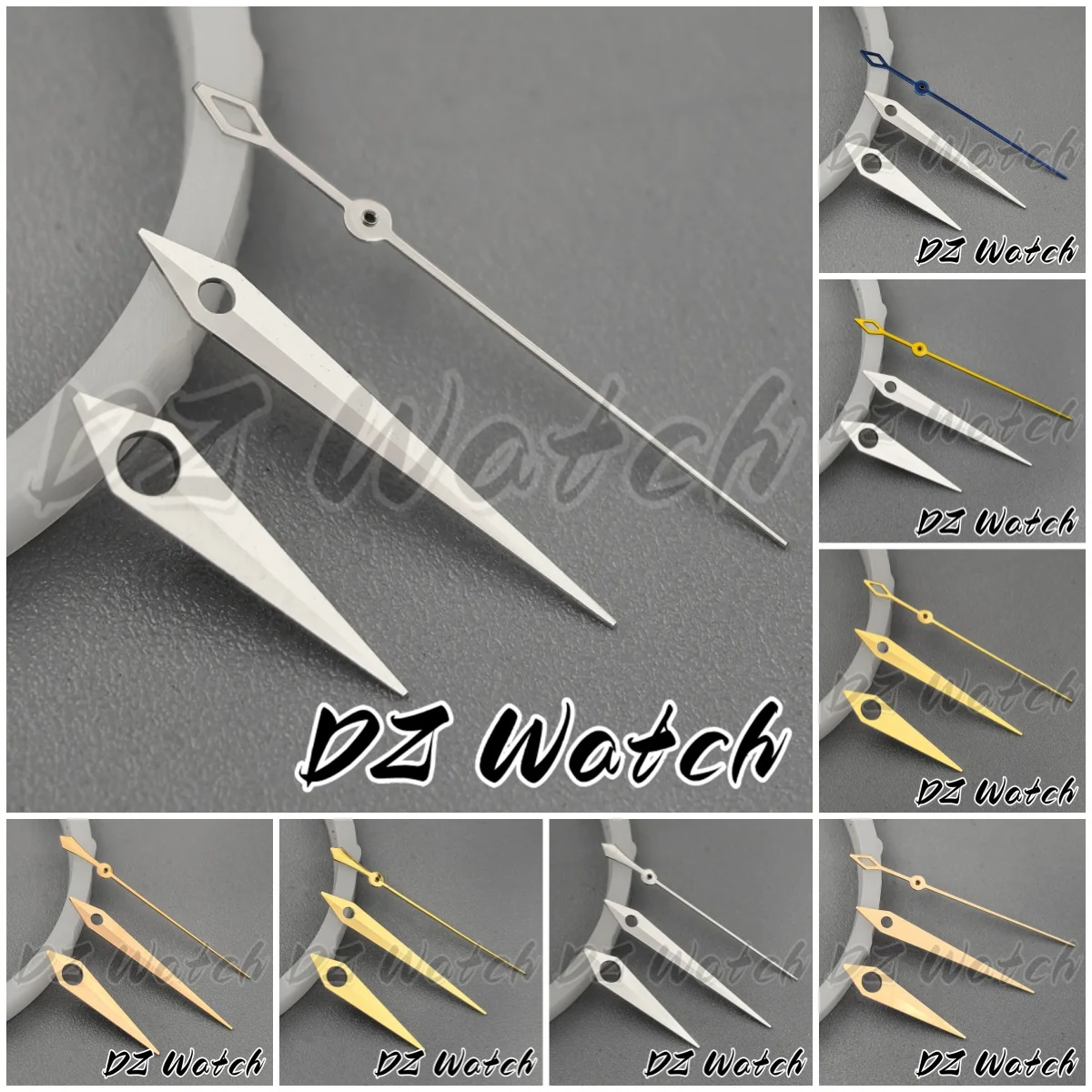 DZ Yellow Blue Second Hands Silver Gold Rose Cocktail Style Watch Pointers For NH35 NH36 DG2813 PT5000 Men's Watch Accessories