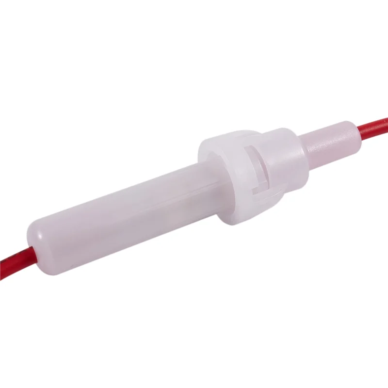 FEDI-Red Wire White Screw Type Cap Inline 6Mm X 30Mm Tube Fuse Holder 15Pcs