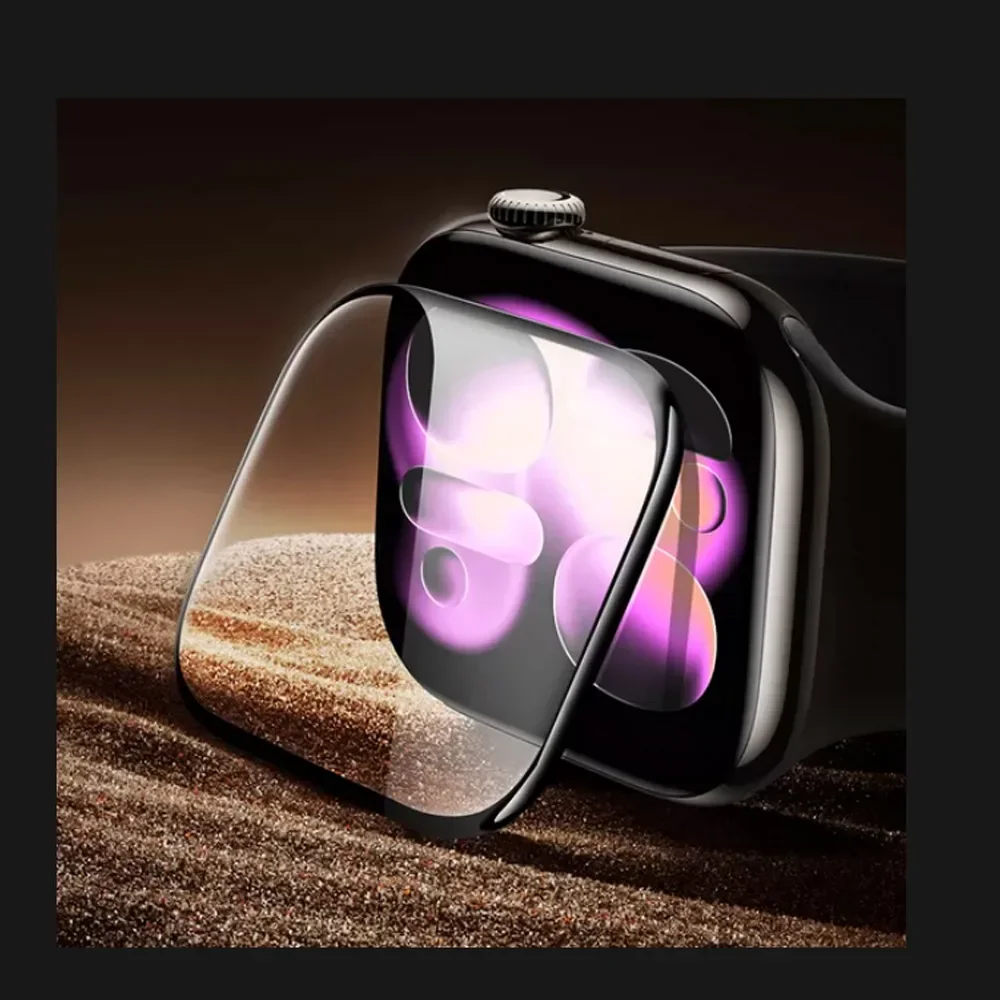 Screen Protector for Apple Watch Series 10 11 9 8 7 6 SE 5 4 3 Accessories 9D HD Full Film for IWatch 45mm 41 40 44mm 38mm 42mm