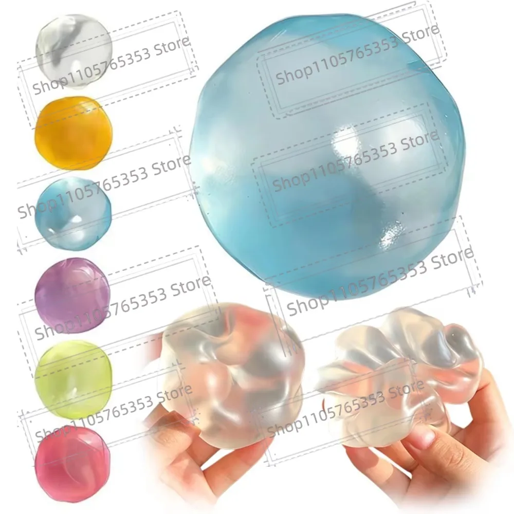 Squishy Plasticity Mochi Squeeze Sensory Fidget Gift Transparent Coconut Oil Squeeze Stress Relief Sensory Gift Adults