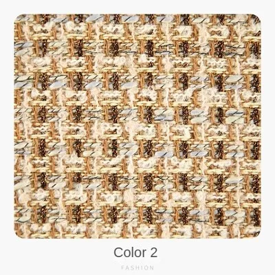 Retro Style High-grade Tweed Coat Fabric By Meters for Clothes Skirts Sewing Striped Pattern Wool Polyester Designer Cloth Drape