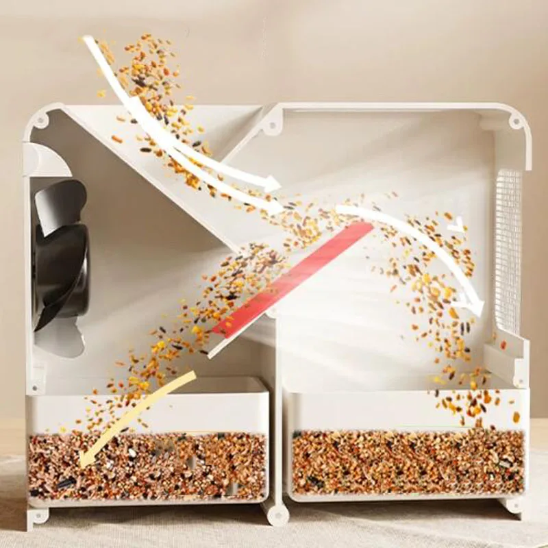 Electric Bird Seed Shell Separator Grain Husk Remover Type-C Powered 97% Separation Rate Double-Layer Filter for Pets