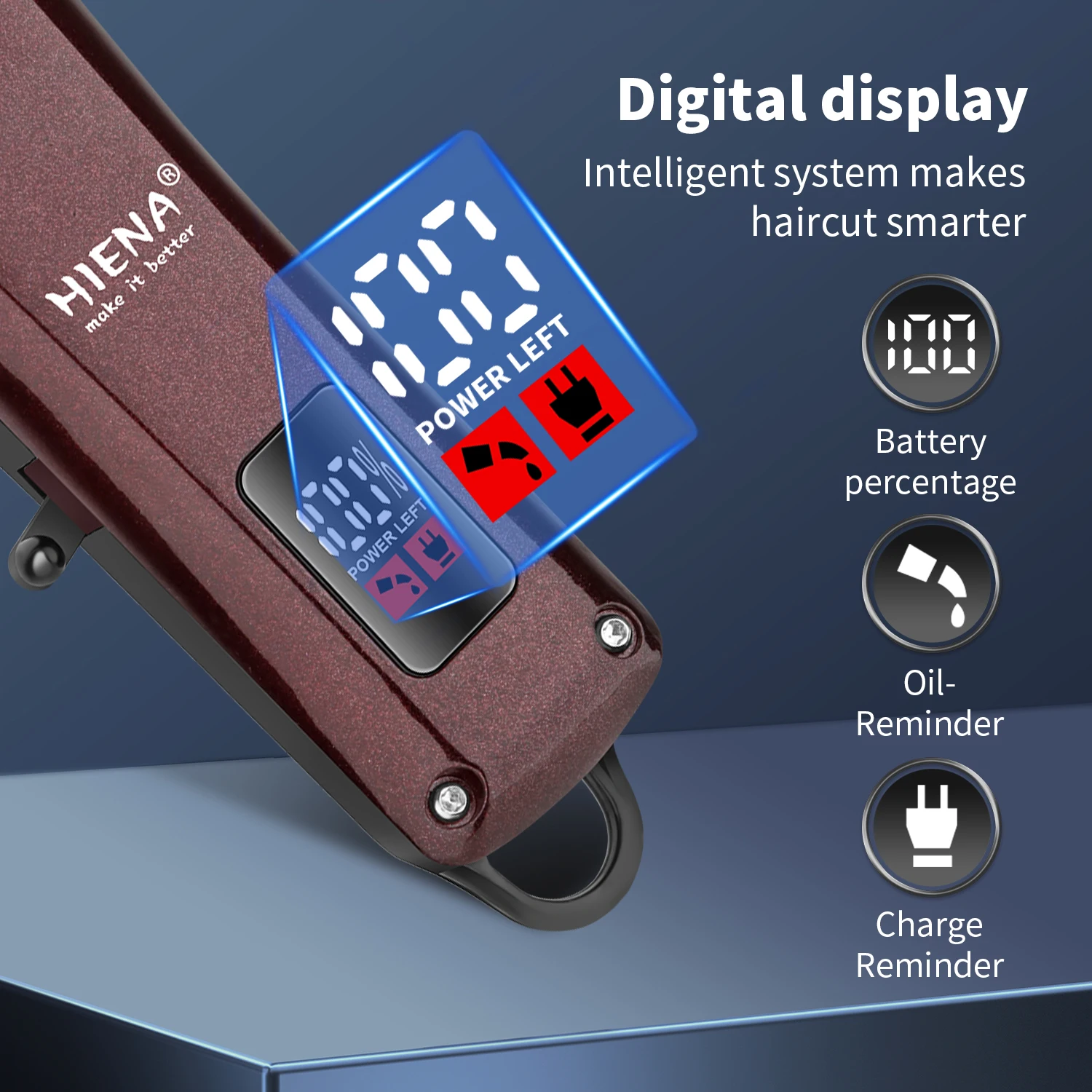 Alat Cukur Rambut Pria USB Isi Ulang, Pemangkas Gaya Rambut Botak, Menciptakan Gaya Rambut Ramping dan Mengkilap