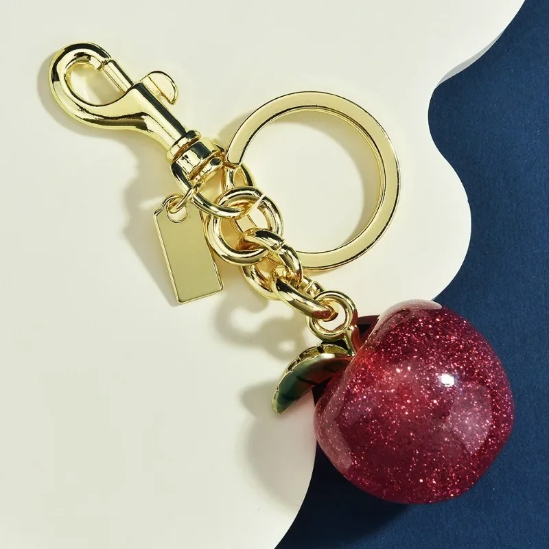 

Keychain cherry pendant, a fashionable and exquisite red bag accessory for ladies, red cherry crystal bag pendant