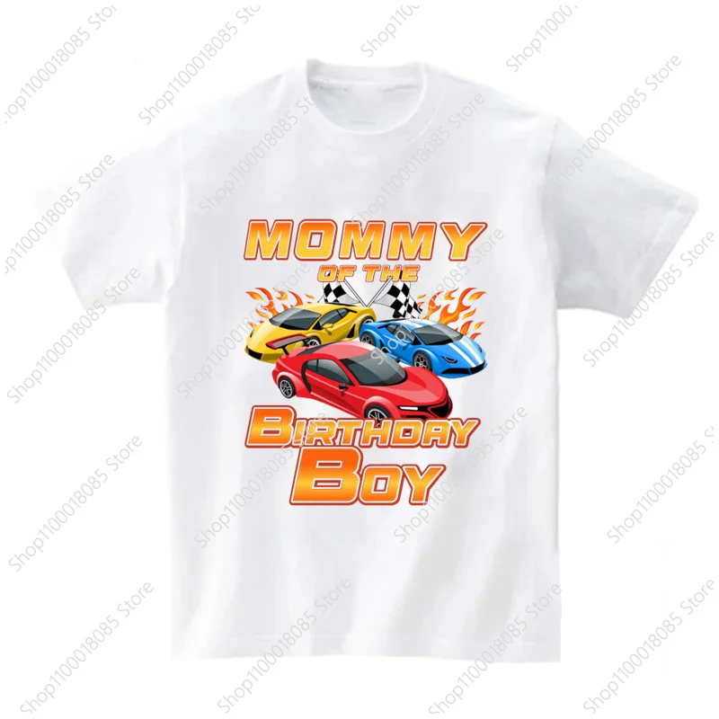 Cool Racing Birthday Party Top - Short Sleeve T-shirt Suitable for Racing Enthusiast Family Daddy Mommy Brother Sisters T-shirt 2