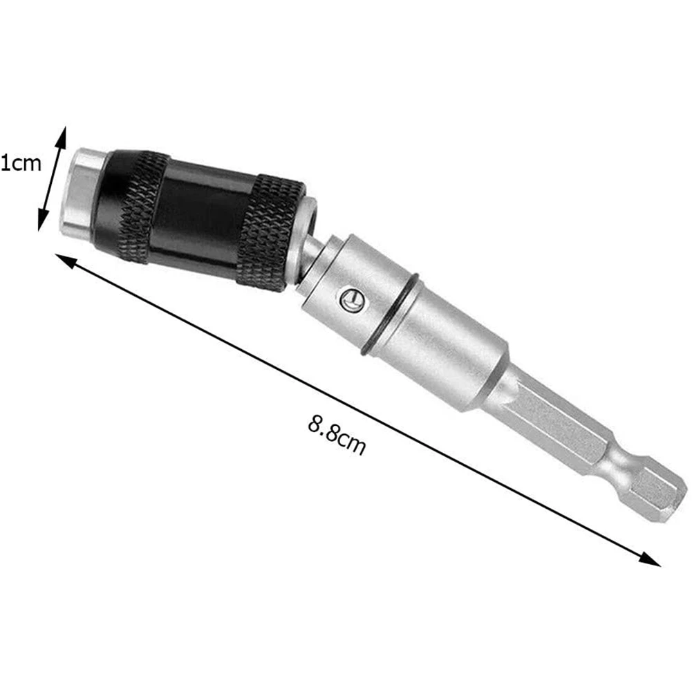 1/4 Magnetic Screw Drill Tip,Magnetic Pivot Drill Bit Holder,20 degree Bendable Magnetic Drill Extender 3Pcs