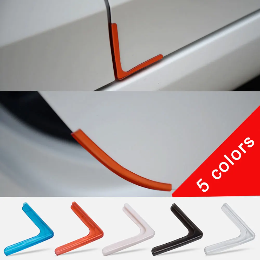 

4Pcs Universal Silicone Bumper Crash Scratch Protector Car Door Corner Cover Auto Door Anti-Collision Protector Accessories