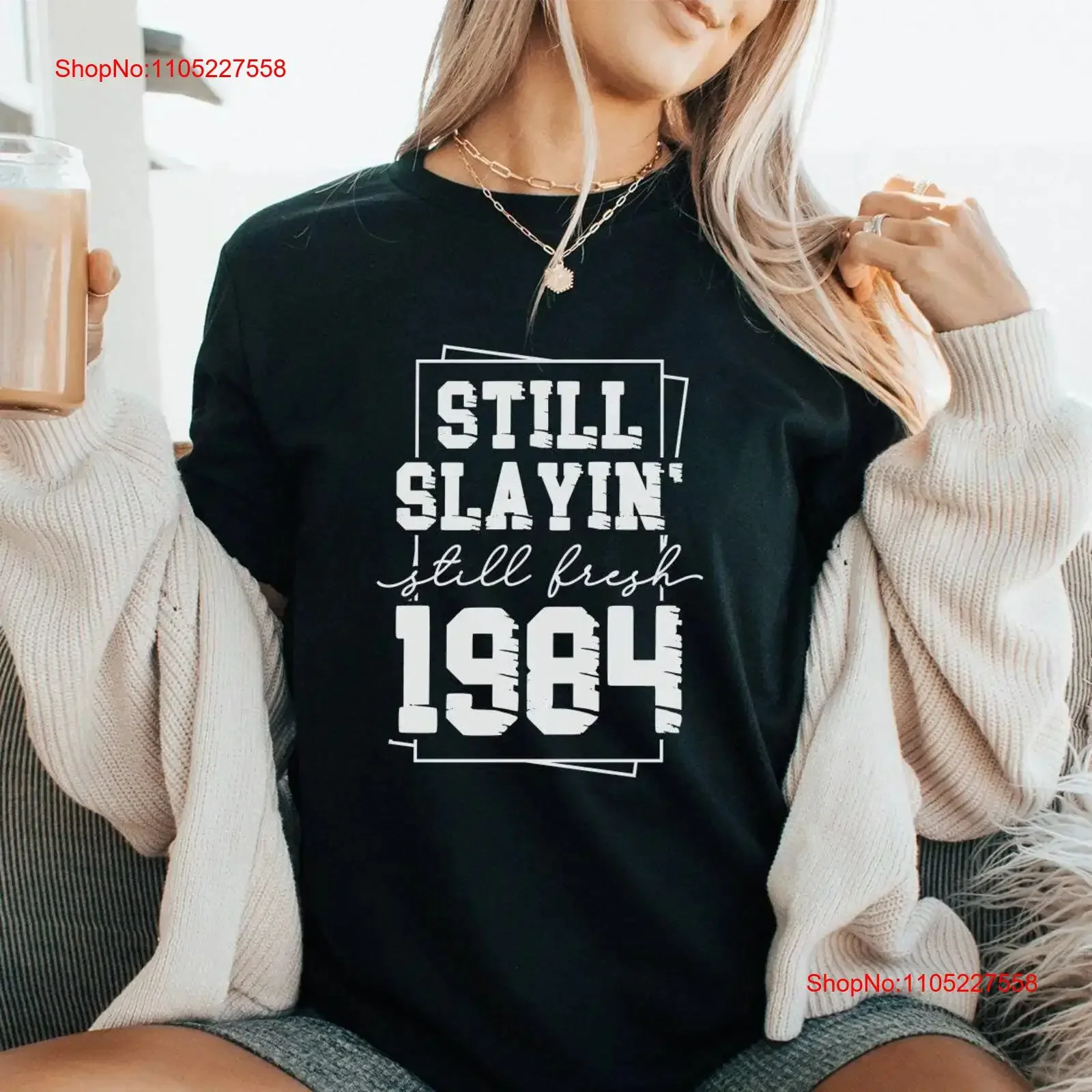 Born in 1984 Birthday Inspirational T Shirt 40th Party SweaT 40 Year Old for Fortieth s vintage Washed fashion designer clothes