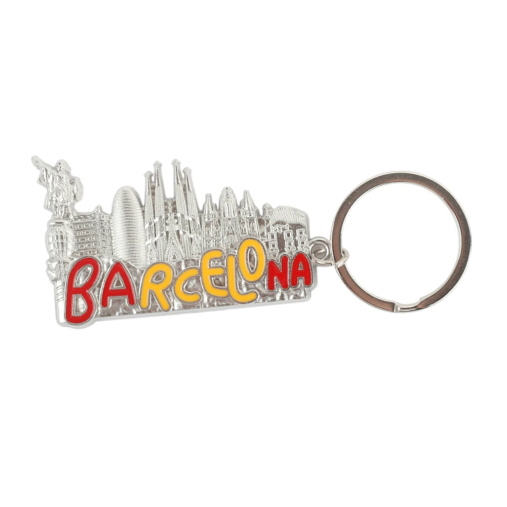 Llavero conmemorativo de Barcelona, colgante de la Sagrada Familia, llavero para coche, joyería, mochila, bolso, encanto, ciudad, regalo de recuerdo