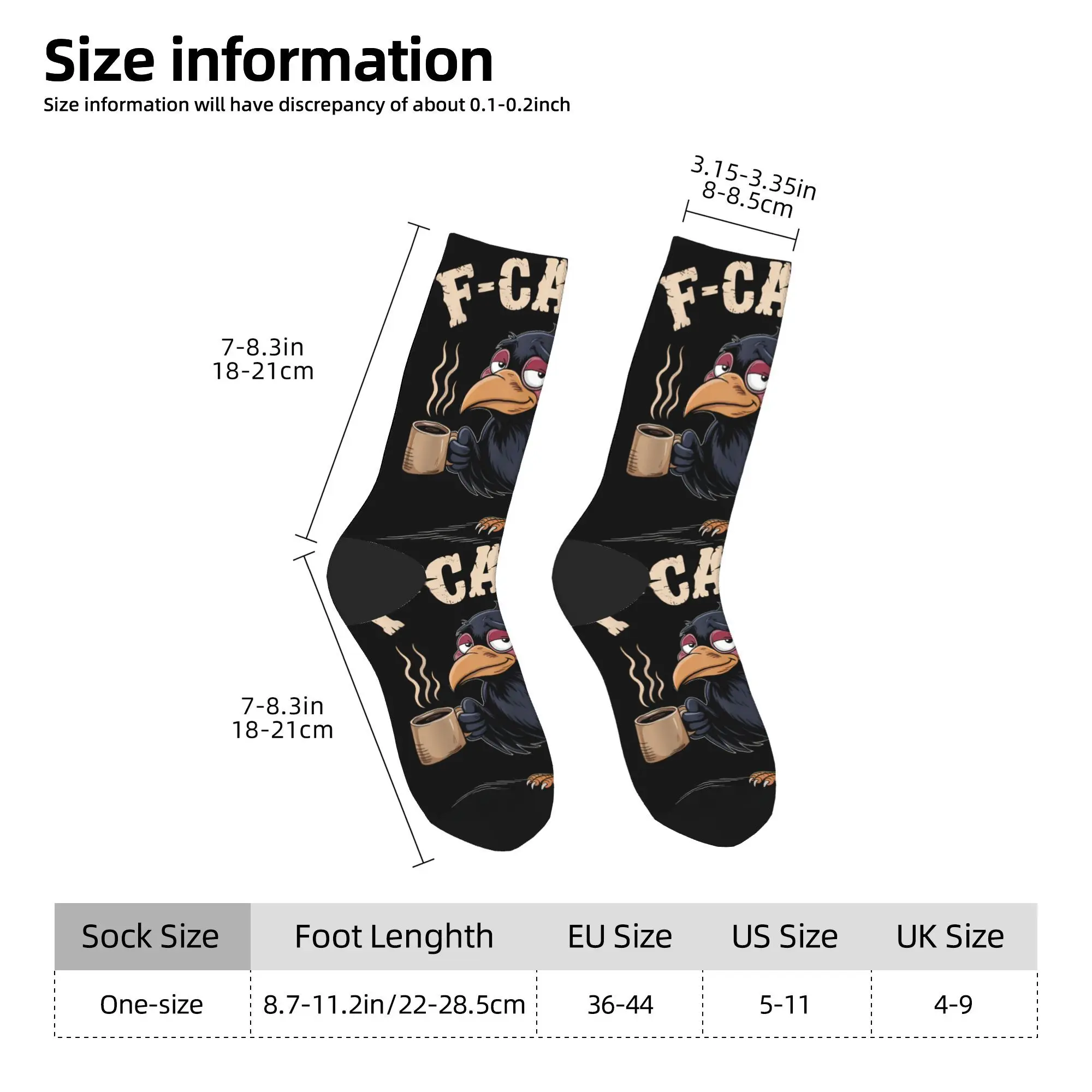 Divertenti calzini FCAWF di pollo F-Caw-F Calze casual da uomo Calzini sportivi da esterno traspiranti Calzini antiscivolo dal design autunnale