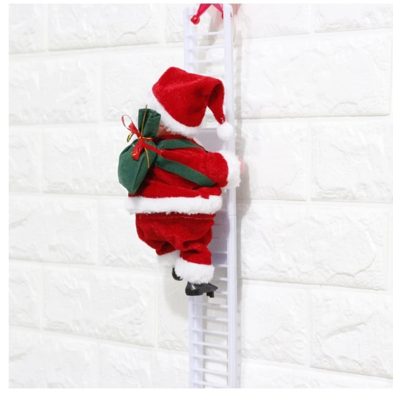 2024 1pcs Christmas Decorations Santa Electric Climbing Pendant Toy Gift Santa Christmas Decorations Christmas Tree Pendant