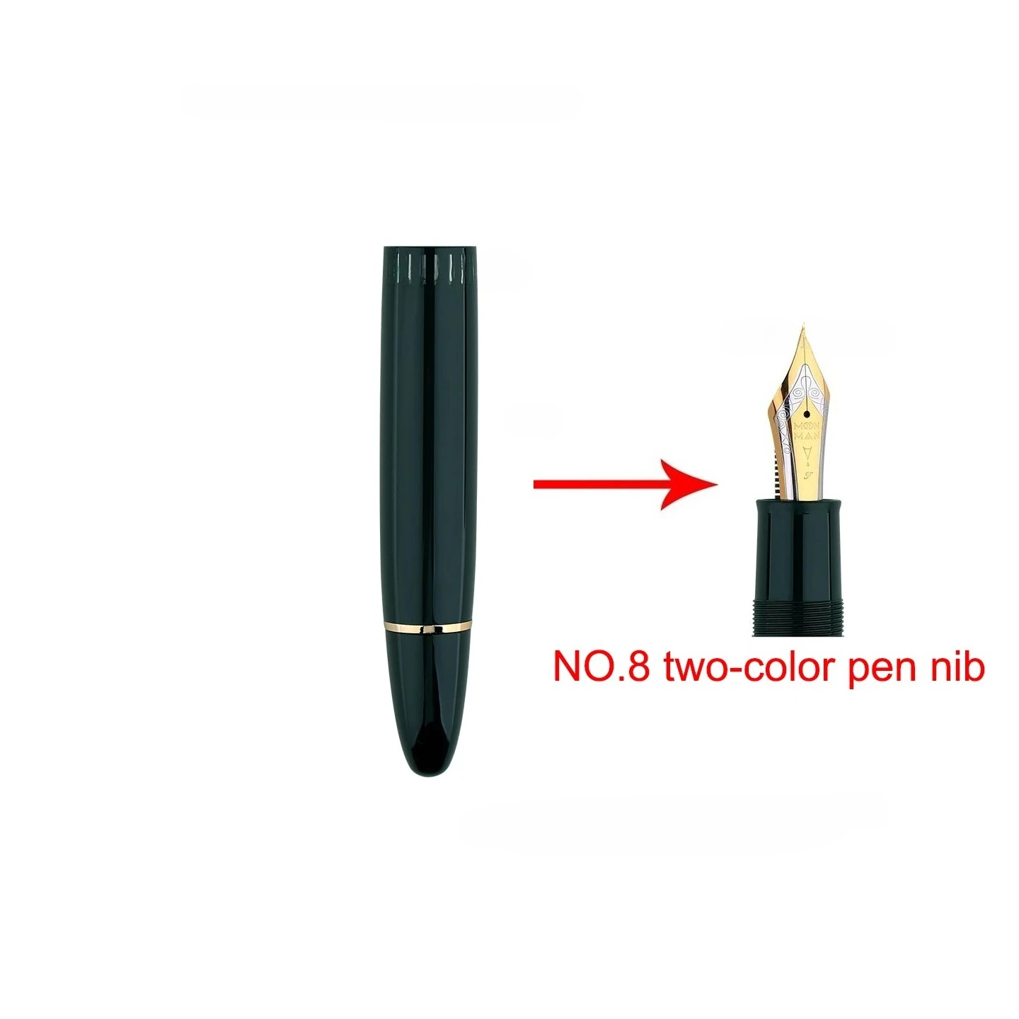 

Huge MAJOHN P141 NO.8 F Nib Large Resin Piston Huge Red Gold Clip Fountain Pen Large Capacity Ink Writing Business Luxury Pen