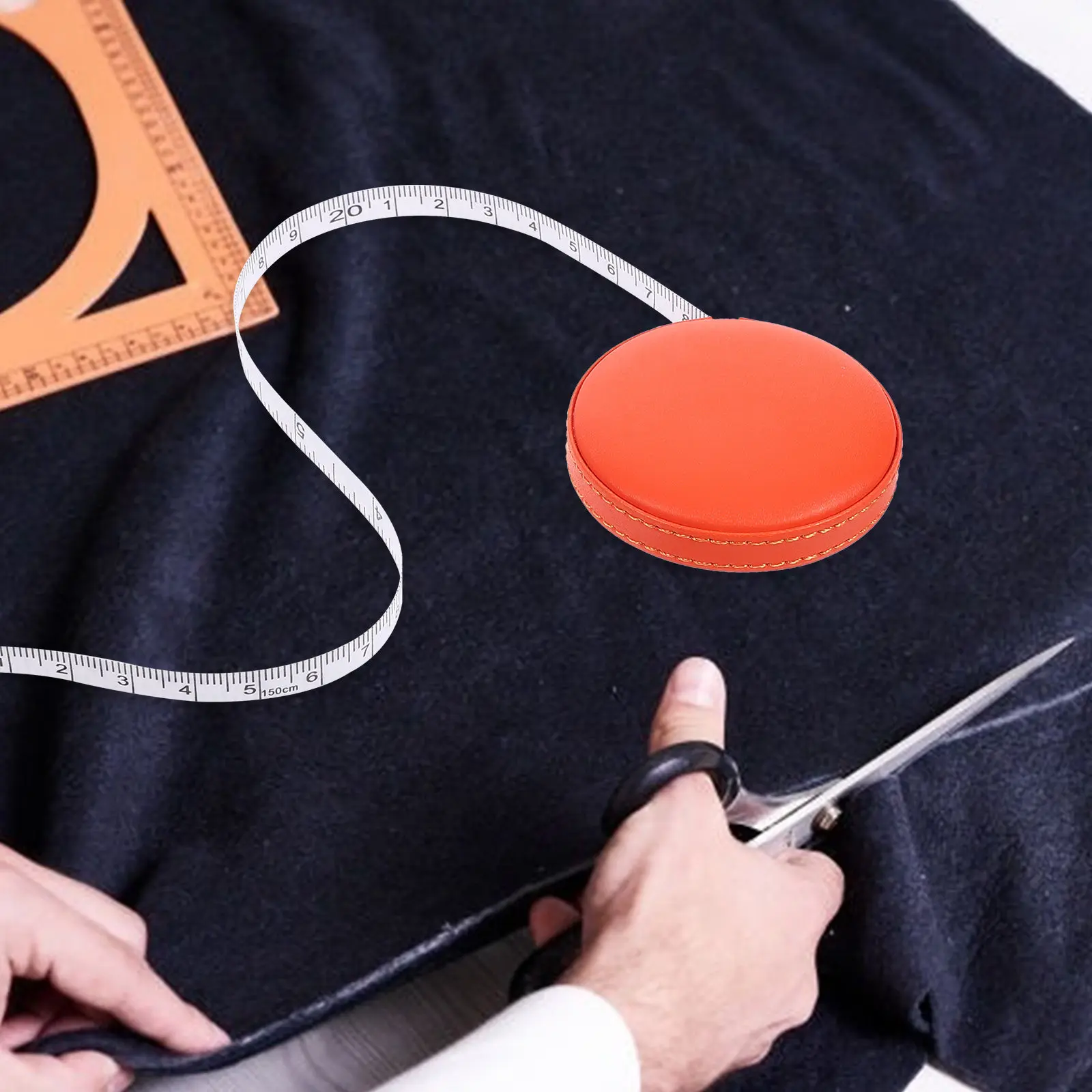 1Pcs Portable Measuring Tape 1.5m PU Body Tape Measure for Garments Tailoring Fashion Design Lightweight Compact view 6