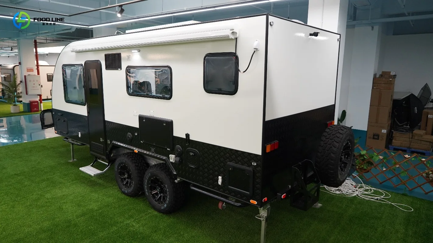 Custom Factory Custom New Lightweight Off Road RV Caravan Modern House on Wheels Travel Trailer With Practical RV Cabinets