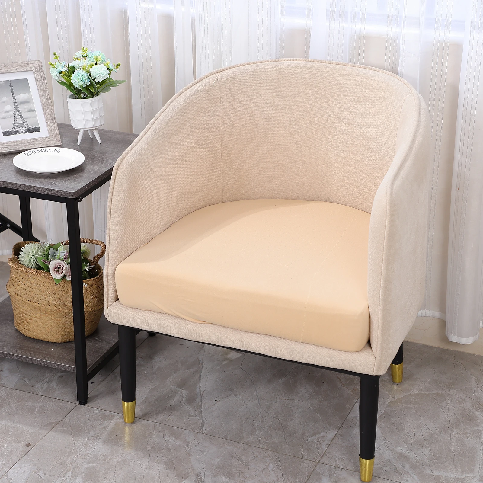 

Elastic Seat Cover Home Sofa Protector Decorative Cushion Shell Dining Room niture Slipcover Pure Color Sofa Cushion
