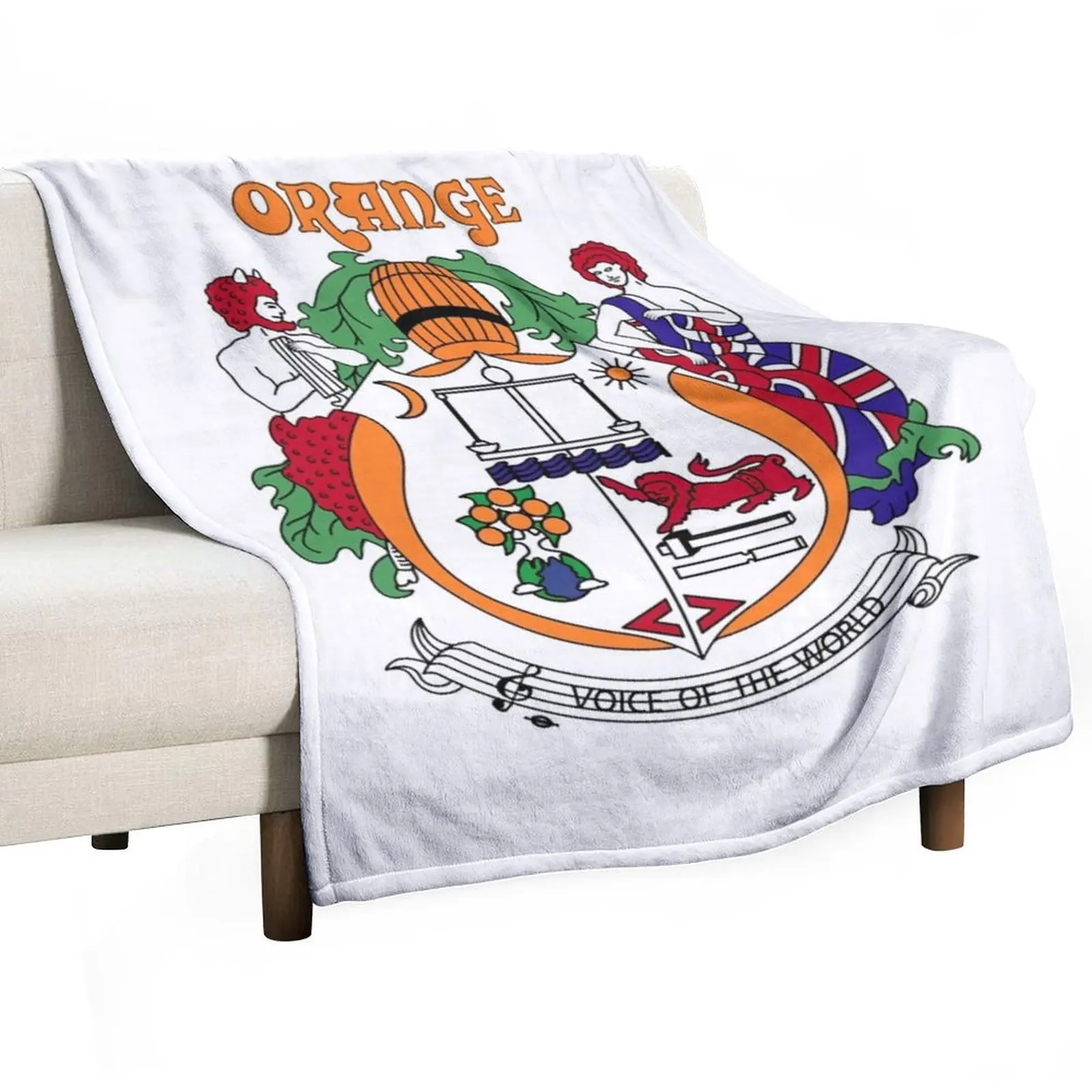 Orange Amps Vintage Crest Throw Blanket For Decorative Sofa Hairys Softest for babies bed plaid Bed Blankets