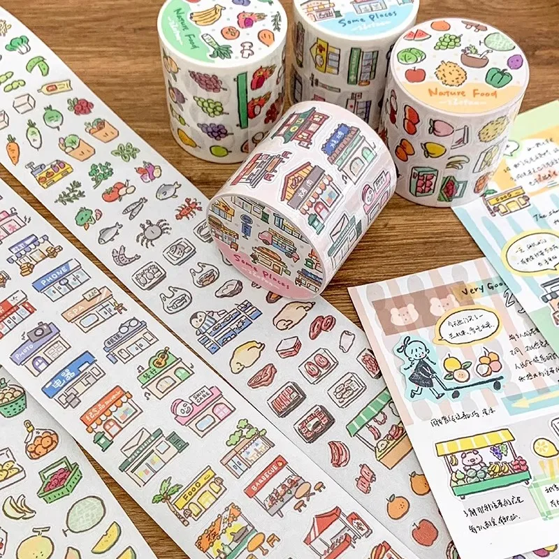 ZZOTON Fruit and Vegetable Location Decoration Washi Writing Paper Sticker DECO