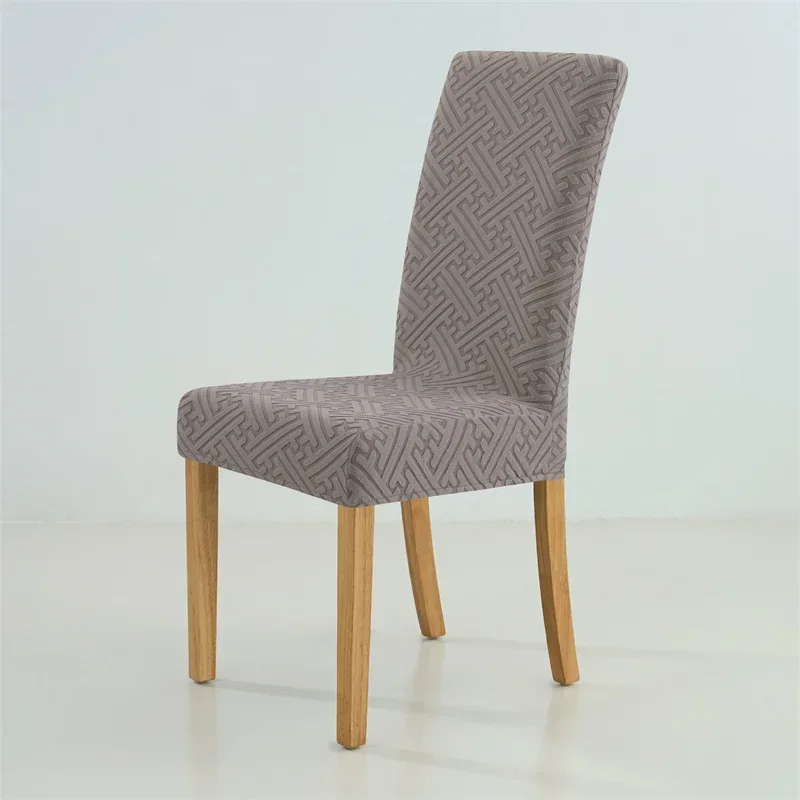 1/4 stücke Jacquard Esszimmer Stuhl Abdeckung Stretch Anti-schmutzig Stuhl Abdeckungen Wohnkultur Küche Sitz Schonbezug für Bankett party Hochzeit – Detail 11