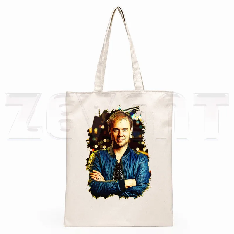DJ Armin Van Buuren Blah Trance Music Fans Print Shopping Bags Girls Fashion Hip Hop Hipster Casual Pacakge Hand Bag