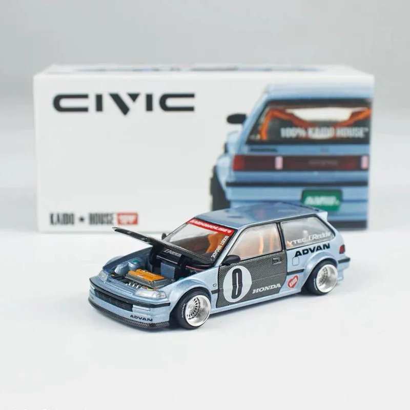 Kaido House 179 *CHASE* 1:64 EF ROULETTE V1 HONDA CIVIC غطاء محرك السيارة القابل للفتح Diecast نموذج سيارة MINIGT KHMG
