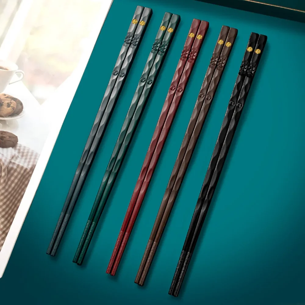 5 Pairs Japanese Chopsticks Sushi Sticks Chopsticks Reusable Alloy Chop Sticks Home Kitchen Tableware Tool Accessories