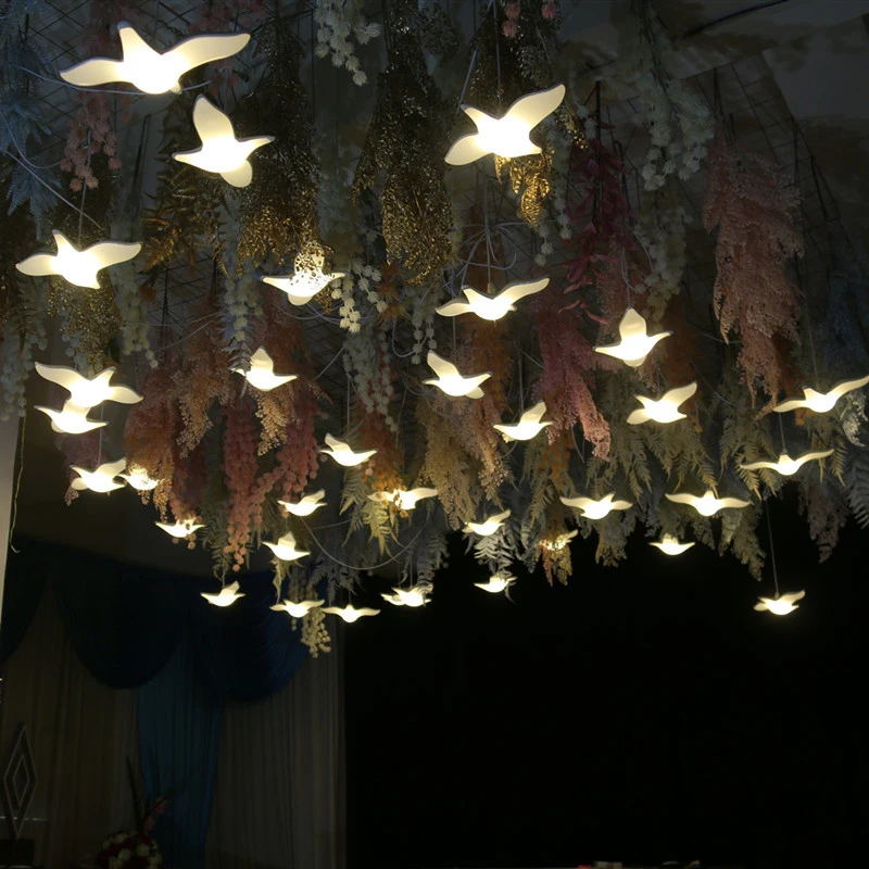 Lâmpada moderna do pendente do casamento, luzes do festival, atmosfera conduziu a luz, fase do partido, fundo do pássaro, decoração, 8m