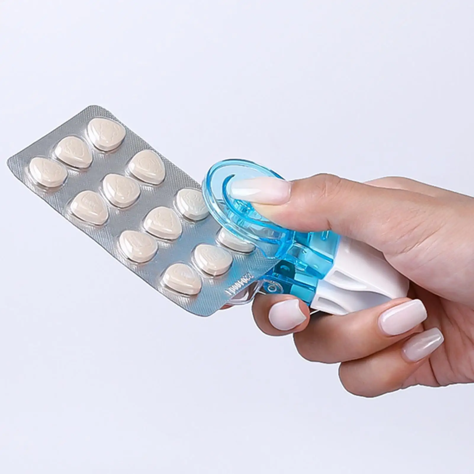 Portable Pill Taker contactless medicine dispenser Tablet Pill Blister Pack Opener Assistance Tool No Contact to Take Pills Out