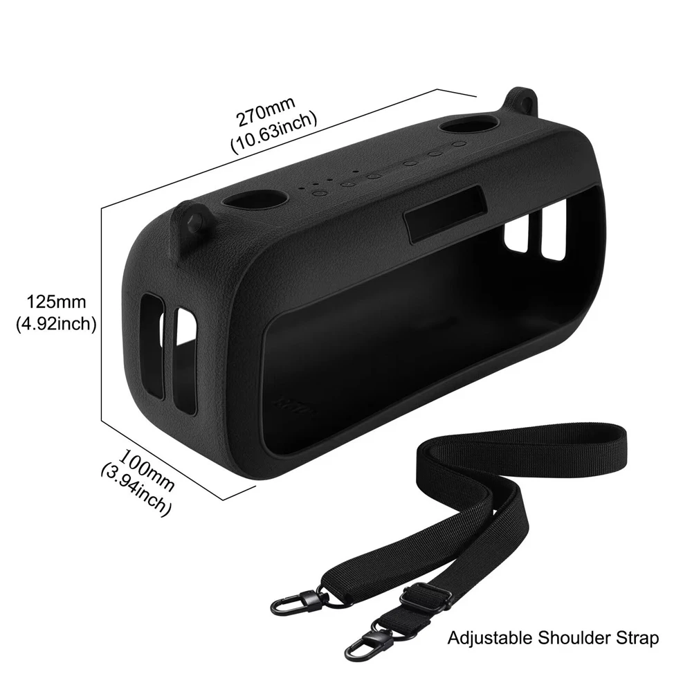 Black/Blue Silicone Protective Case for SoundLink Max Wireless Audio Anti-scratch Accessories