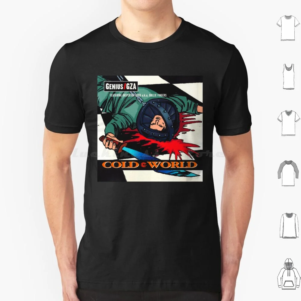 Camiseta Genius Gza Cold World 6xl de algodón, camiseta genial de hip hop, rap, con portada de álbum, hip hop, Masta Killa, Gza, clásica de los 90