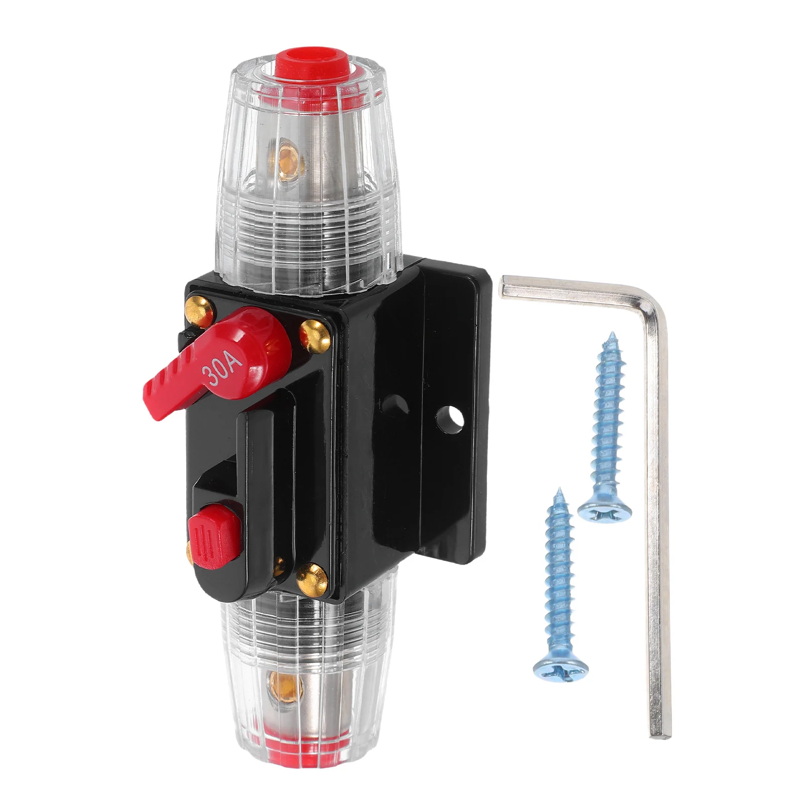 1Set دليل إعادة تعيين مضمنة فيوز قواطع 30a قطاع دارة السيارات الزائد حماية البحرية إعادة تعيين الصمامات حامل #4