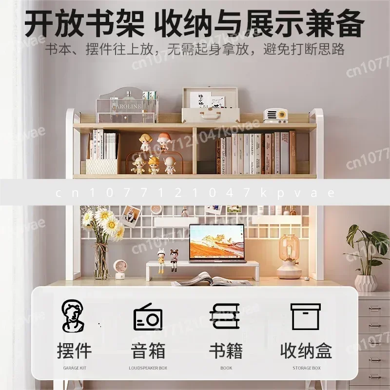 Simple Bedroom, Student Learning Desk, Home Design, Desktop Computer, Desk, Bookshelf, Integrated Desk