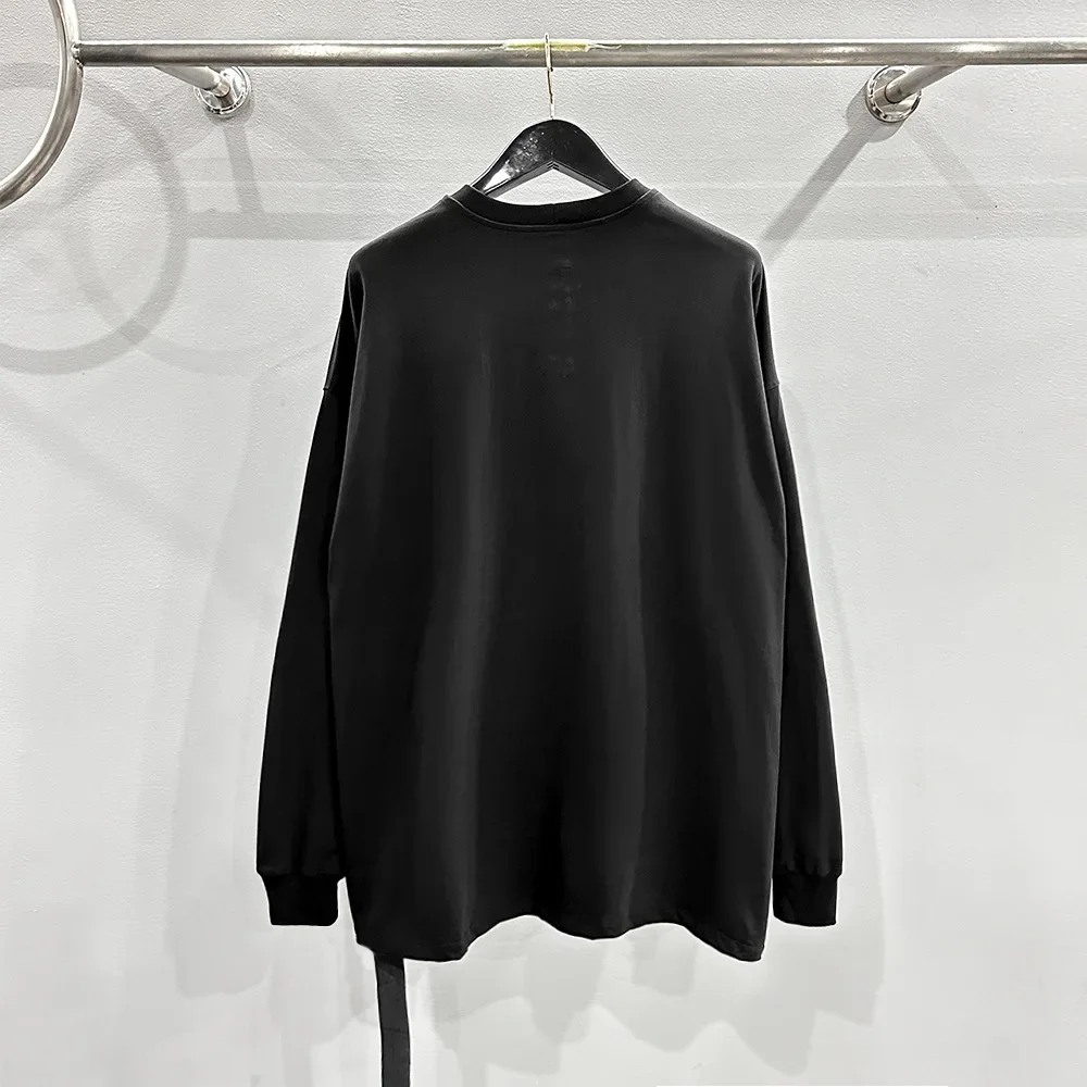 Rick TShirt Autumn Oversized Long Sleeve Owens T-Shirt StreetWear Solid Color Sweatshirt Casual Pullover Fashion RO T Shirt