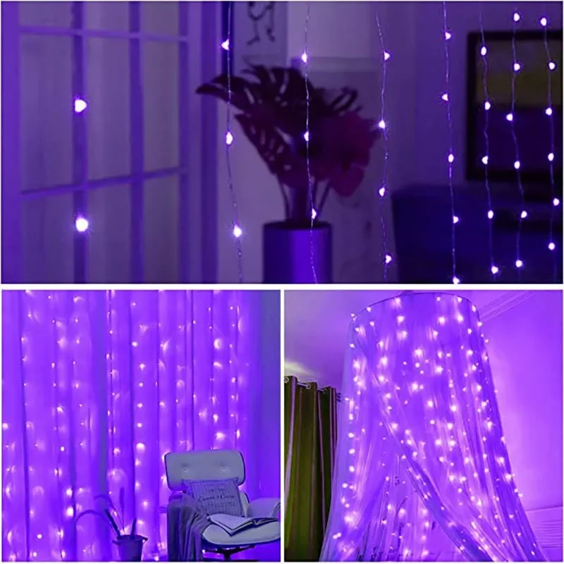 LED Christmas Lights USB Remote Fairy String Lights 3M 4M 6M Curtain Led Lights Christmas Decoration for Home New Year Garland