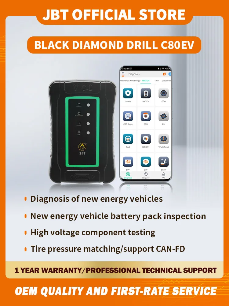 

JBT C80 EV Special Diagnostic Tablet for New Automotive decoder automobile diagnosis equipment Diagnosis of new energy vehicles