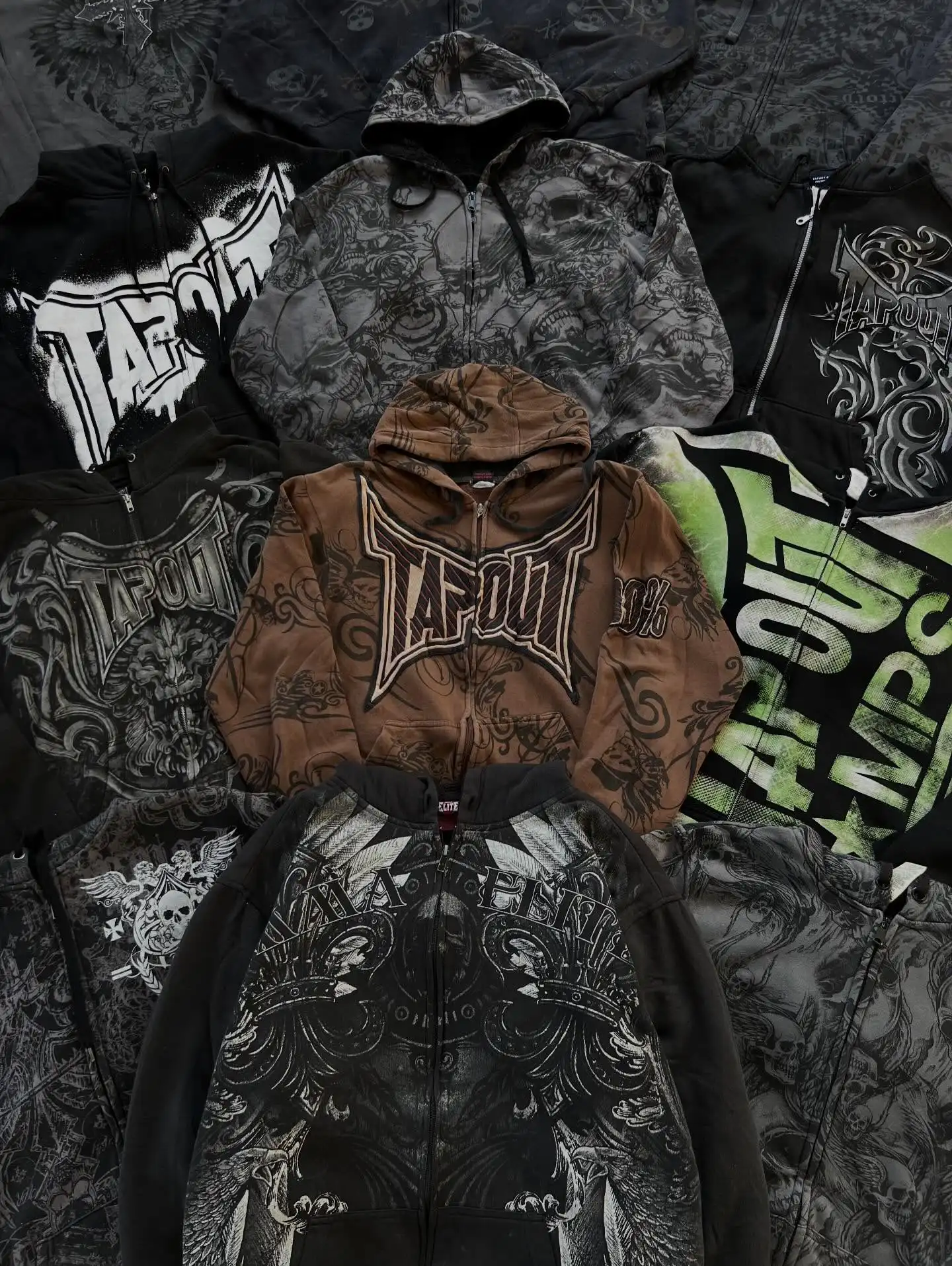 

Высокое качество Tapout брендовая хлопковая толстовка с капюшоном High Street Boy в американском стиле Y2K хип-хоп свитер на молнии толстовки мужской топ