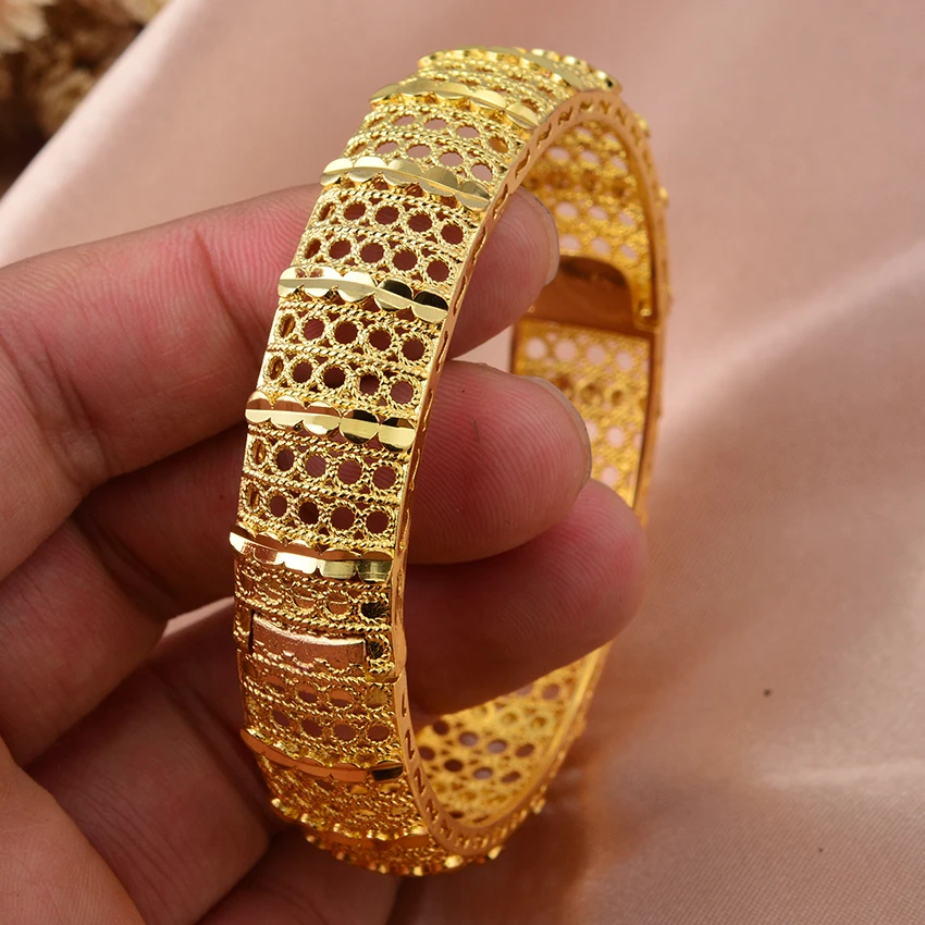 

Wando Gold Color Women Bangle Ethiopia Dubai Arab Bangles for Women Ethiopian Bracelets Wedding Jewelry African Gifts