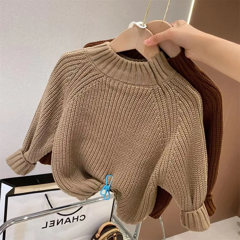 Sweater Autumn Winter New Korean Girl Lazy Easy Coarse Knit High Elasticity Striped Fashion Simple Fashion 2024 Loose