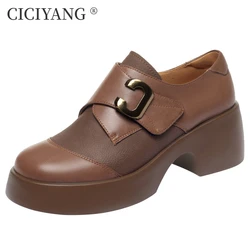 CICIYANG Loafers Women Platform 2024 New Spring Fashion Shoes Ladies British Style Girls Shoes High Heels Women  Ladies Shoes