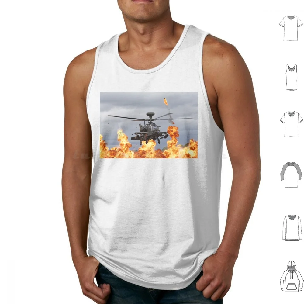 Agustawestland Apache Ah1 Tank Tops Print Cotton Agustawestland Apache Ah1 4 Regiment Army Air Corps Apache Gunship