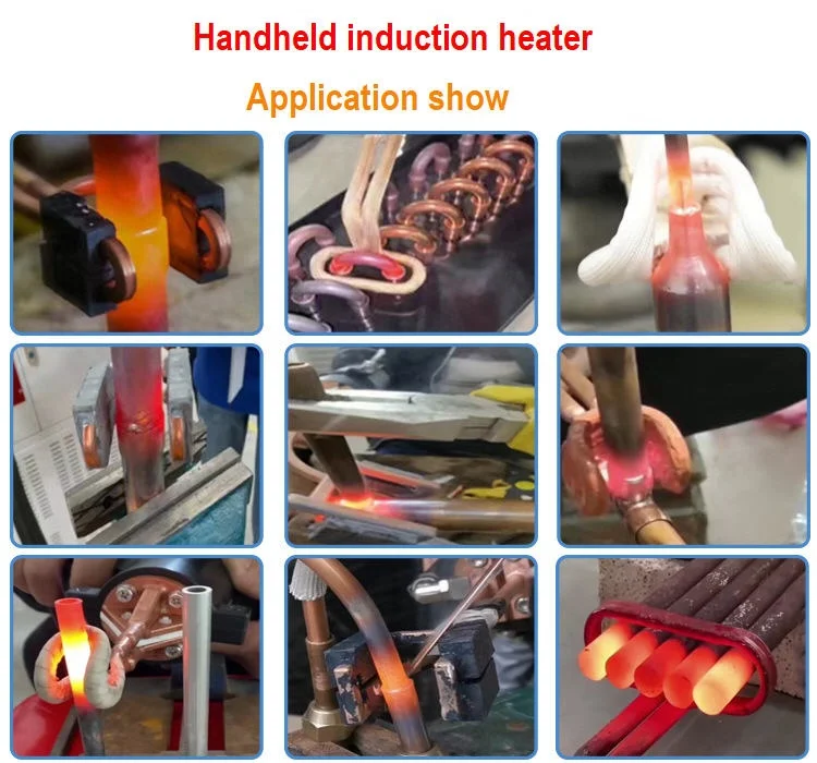 Handheld High Frequency Induction Brazing Equipment For Metal Part Heating Brazing Air Conditioner Copper Tube Condenser