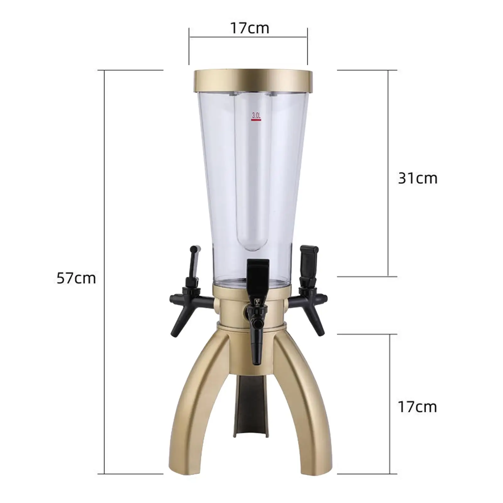 Beer Dispenser Drinks Dispenser 3L Integrated Easy to Clean Beer Taps Beverage Dispenser for Party Kitchen Cocktail