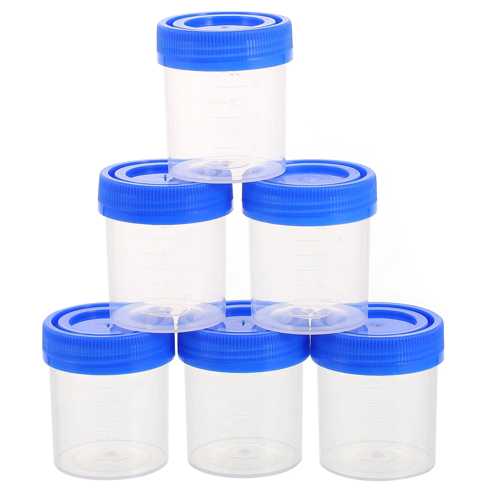 

50 Pcs Screw Urine Cup Sample Container 40ml Specimen Liquid Measuring Cups Take Away Medical Pp Plastic