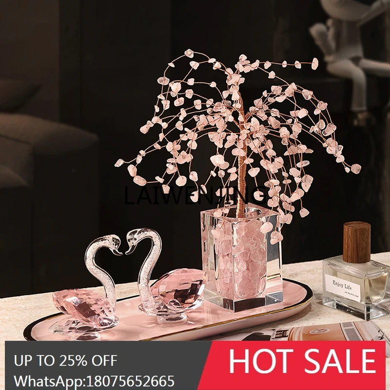 LYY couple crystal swan ornament home jewelry fortune tree new house wedding gift