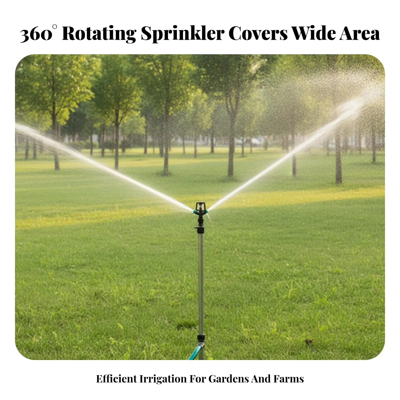 

360 Degree Rotating Sprinkler Wide Coverage Oscillating Lever Sprinkler Automatic Lawn Watering Spray Head Easy Installation