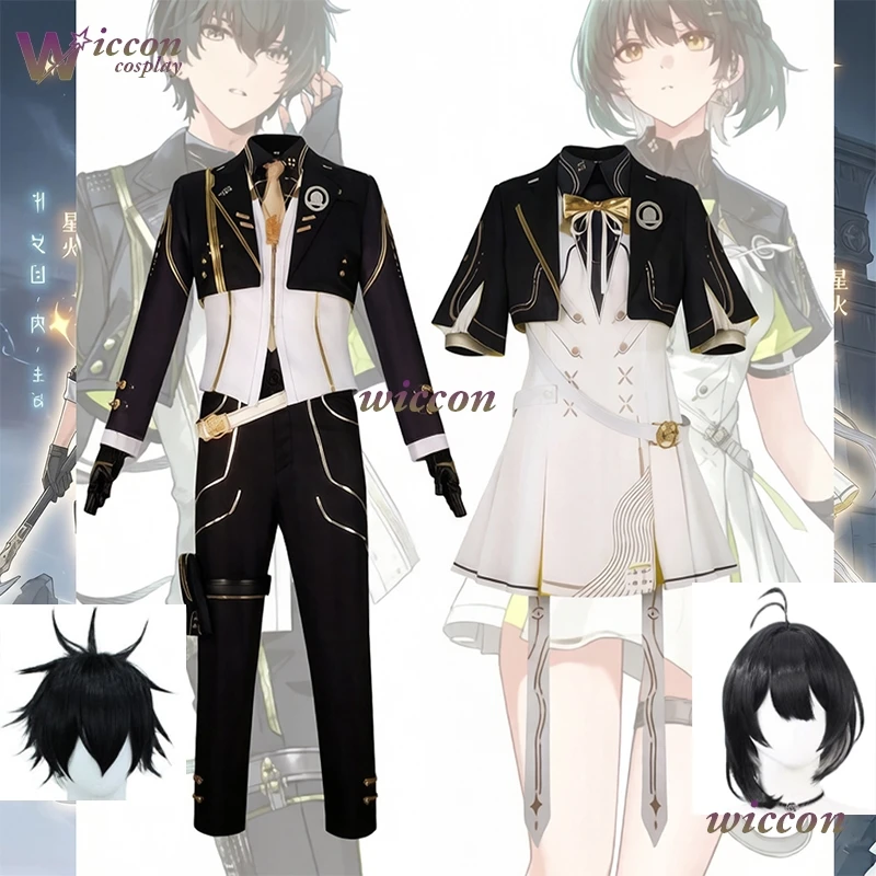 

Rover Cosplay School Uniform Game Wuthering Waves Adult Role Play Outfit with Wig for Halloween Party & Carnival For Men Women