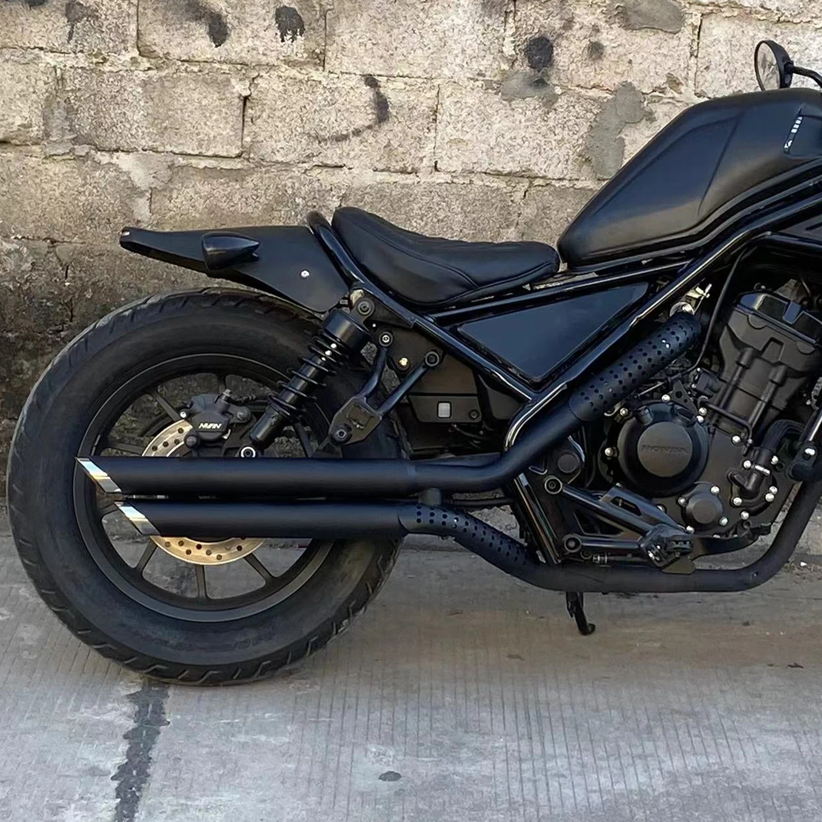 Fit For Honda Rebel CM300 CM500 CMX 300 CM 500 CMX300 CMX500 Slash Cut Exhaust Full System Muffler Dual Exhaust With DB Killer