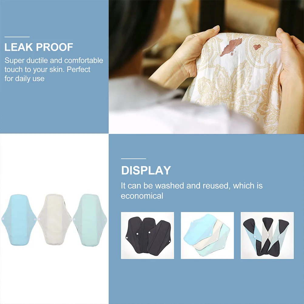 

4Pcs Professional Feminine Napkins High-End Materials Washable Wearable Safe for Travel Outdoor Sports Daily Use